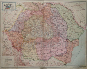O poza cu harta de când Polonia se urca peste România