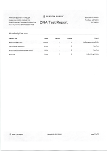ARINA DIN ZESTREA STÂNELOR - Wisdom Panel - MyDogDna - DNA Test Report