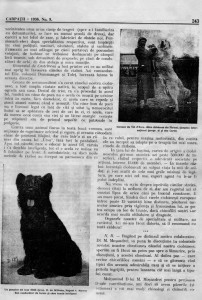 Revista Carpații, numărul 9, 15 Septembrie 1936, chinologul Mihai Moșandrei pg 243