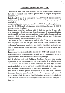 Refacerea și conservarea rasei CRC